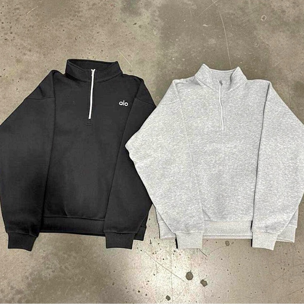 💪🏼 ALO Yoga Unisex Black Zip-Up Sweater 🖤 - Picture 9 of 10